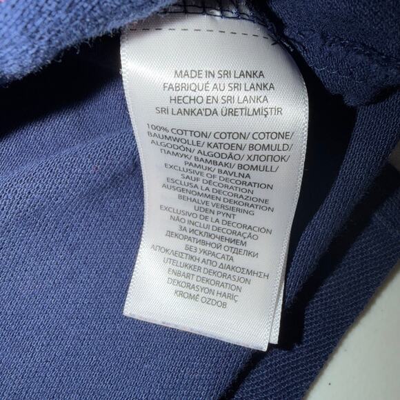 Polo Ralph Lauren Hoodie Mens XL Navy Blue Large White Pony Long Sleeve Polo - Picture 5 of 8